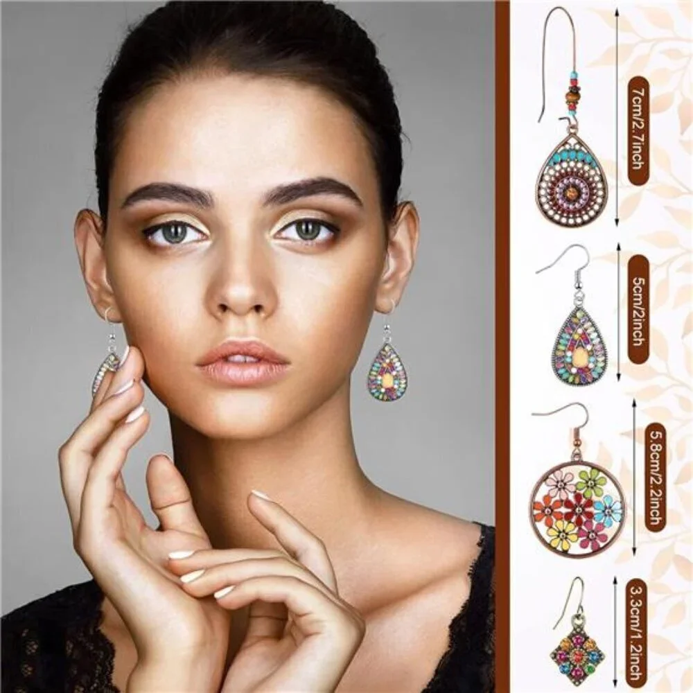 Boho Beaded Jewelry Set – Colorful Necklace, Earrings & Bracelet Collection